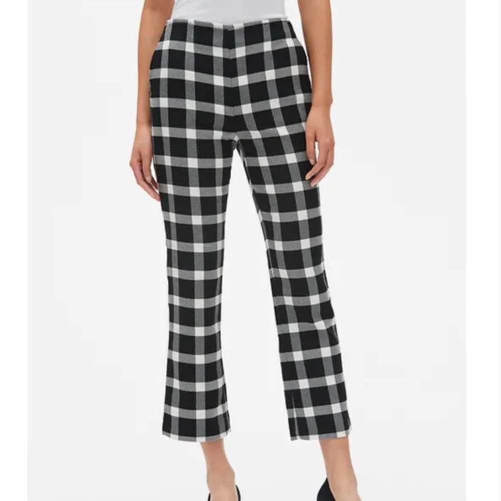 Gap Flare Crop Checkered Dress Pants